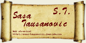 Saša Taušanović vizit kartica